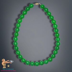 IMPERIAL NATURAL BURMESE JADE BEAD NECKLACE, MISS JADEITE, LIMITED EDITION