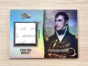 2023 PIECES OF PAST PRESIDENT WILLIAM H HARRISON HISTORIC HANDWRITTEN RELIC HOLO - Picture 1 of 2
