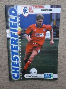 Football programme CHESTERFIELD vs MILLWALL 28th march 1998 div 2 - Picture 1 of 1
