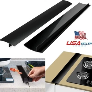 2× Silicone Stove Counter Gap Cover Oven Guard Spill Seal Slit Filler 21'' USA - Picture 1 of 14