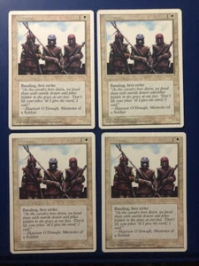 4x Pikemen 4th Edition Magic Cards LP, FREE SHIPPING - Picture 1 of 2