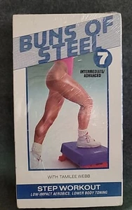 Buns of Steel 7 ©1994 W/Tamilee Webb Step Workout Low Impact NEW & SEALED VHS - Picture 1 of 3