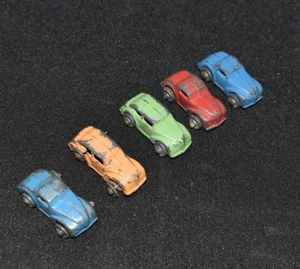 Vintage Miniature Cast Metal 1 1/2" Cars (lot of 5) - Picture 1 of 4