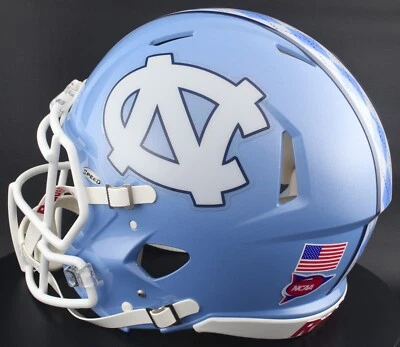NORTH CAROLINA TAR HEELS NCAA Riddell Speed Full Size AUTHENTIC Football Helmet - Image 1 of 4