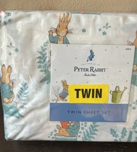 Peter Rabbit Twin Sheet Set New Cotton Easter Spring Floral - Picture 1 of 3