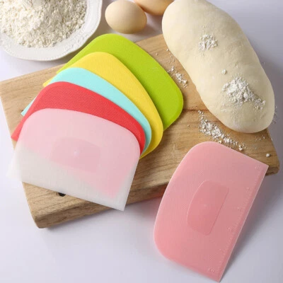 3x Raspador de masa simple para tarjeta de masa, espátula o raspador de crema con graduación Nuevo - Imagen 1 de 4