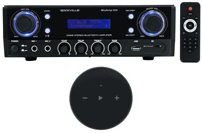 Rockville BLUAMP 100 Home Stereo Bluetooth Amp w/Smart Wifi Streaming Receiver - Image 1 of 4