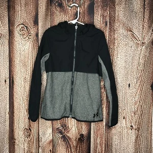 Under Armour Girls' Phenom Fleece Full Zip Hoodie Black Gray 1300098-001 Small - Picture 1 of 3
