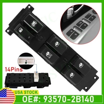 Interruptor de ventana eléctrica del lado del conductor delantero izquierdo para Hyundai Santa Fe CM 2007-2011 Foto 1 de 4