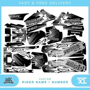 Fits Yamaha Banshee 350 quad graphic stickers decals name & number mx laminate - Picture 1 of 1