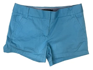 J. Crew Women's Blue Flat Front Chino Shorts Size 8 Inseam 3.5 inches - Picture 1 of 5