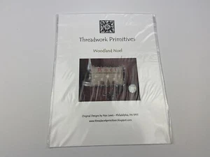 Threadwork Primitives Woodland Noel Cross Stitch Pattern Primitive Christmas - Picture 1 of 3