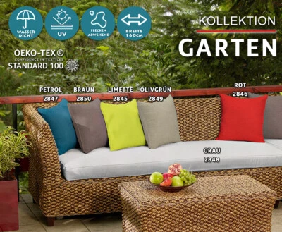 Outdoorstoff GARTEN Wasserdicht Polsterstoff Modern Meterware 1-Wahl - Bild 1 von 4