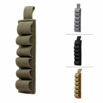Tactical 6 Round Shotgun Shell Ammo Carrier Holder 12/20GA Gauge Pouch Bag Belts - Image 1 of 4