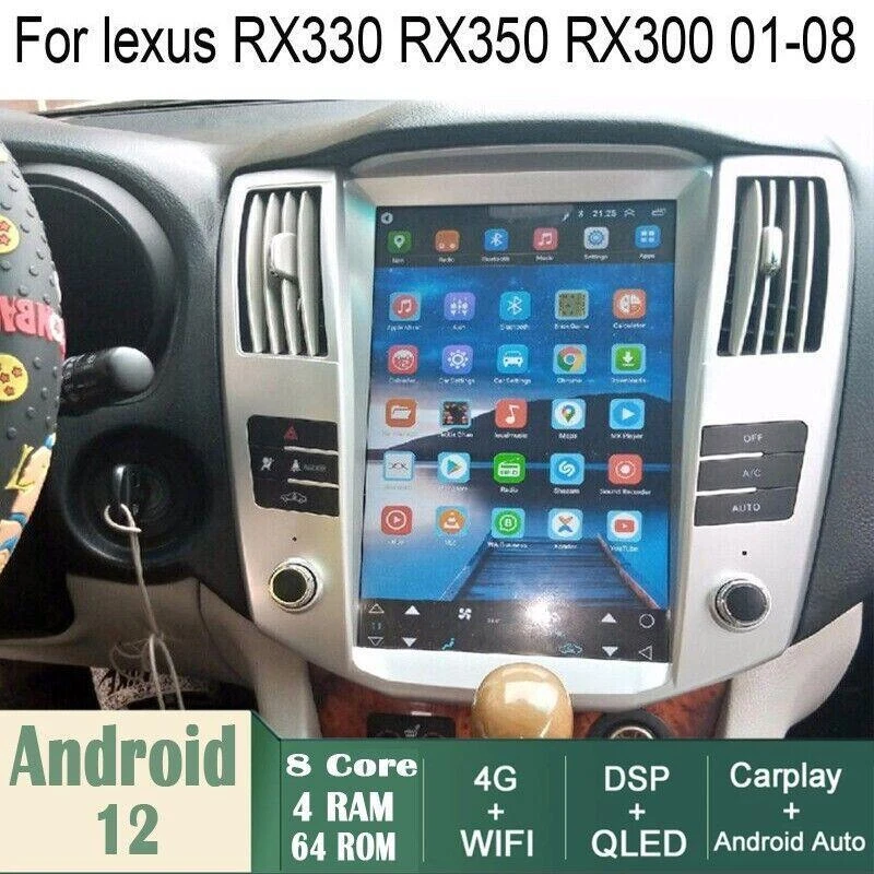 Car Android Gps Navigation Wifi 12.1" For Lexus Rx Rx300 Rx350 Rx400 02~08 Radio - Image 1 of 4