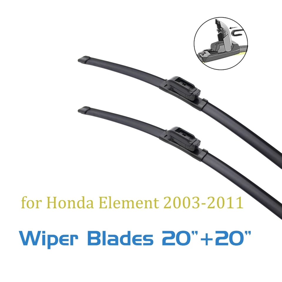 2, limpiaparabrisas 20 20 para Honda Element 2003-2011 gancho en J toda temporada Foto 1 de 4