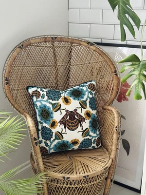 Klaus Haapaniemi’s  Flower Bee cushion cover, velvet 50cms Square - Image 1 of 4