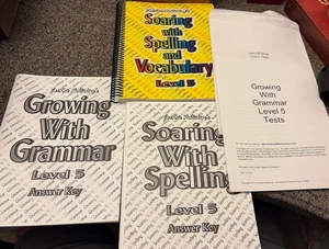 Soaring With Spelling&Vocabulary Level 5, Two Answer Keys, And Tests (4 In Set) - Picture 1 of 12