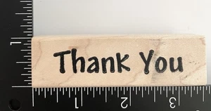 Sello de goma montado en madera Stampotique Thank You 8944 - Imagen 1 de 3