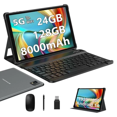 2025 Últimas Tabletas Android 14, Tablet 10 Pulgadas con 24GB RAM 128GB ROM Expandir... Foto 1 de 4