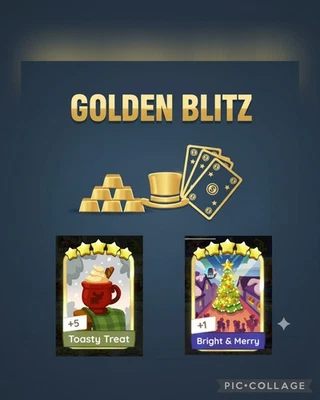 💫 PEGATINA MONOPOLY GO GOLDEN BLITZ 5 ⭐ Pegatinas Toasty Treat / Brillante y Feliz Foto 1 de 3