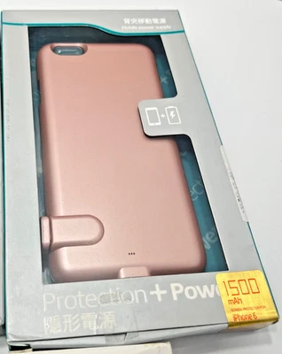 External Battery Case Power Charger Charging Cover For iPhone 6/6s Rose Pink UK - Image 1 of 4