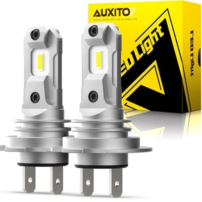 AUXITO H7 LED Headlight Bulbs High Low Beam Plug&Play White CANBUS ERROR FREE US - Image 1 of 4