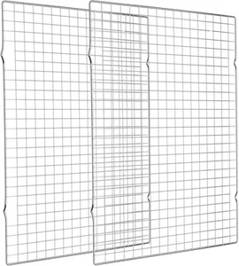 Estante de enfriamiento para hornear paquete de 2, 16x10 pulgadas 16"x10"-2 piezas, plateado - Imagen 1 de 7