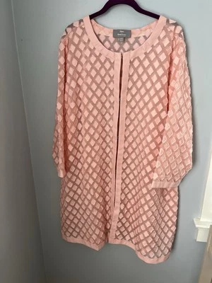 Dennis Basso Platino Kimono Estilo Chaqueta Cierre a Presión Talla 24 Bebé Color Rosa  Foto 1 de 4