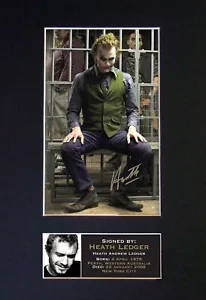 #18 HEATH LEDGER Reproduction Signature/Autograph Mounted Signed Photograph A4 - Picture 1 of 3