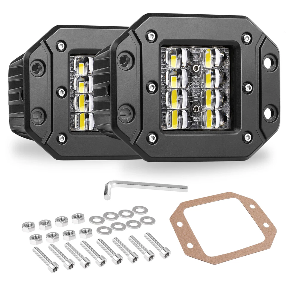 Para Polaris Sportsman 570/850/1000 RZR 800/900XP LED Cube Pods Faros 2x 5" Foto 1 de 4
