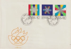 LIECHTENSTEIN: 1983 FIRST DAY COVER, SCOTT # 772-774 1984 OLYMPICS SARAJEVO - Picture 1 of 2