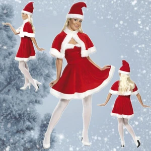Miss Santa Weihnachtskostüm Weihnachtsfrau Kostüm Damen Weihnachtskleid 36-38 - Bild 1 von 4