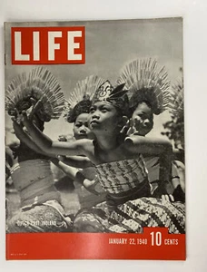 Vintage LIFE MAGAZINE JANUAR 22 1940 NIEDERLÄNDISCHE OSTINDIANER - Bild 1 von 4