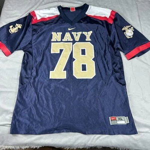 Nike Navy Midshipmen Jersey Size XL Blue #78 Vintage Y2K - Picture 1 of 11