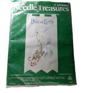 Needle Treasures FRIEDEN AUF ERDEN Banner Crewel Heftset Taube 00825 15x27 - Bild 1 von 4