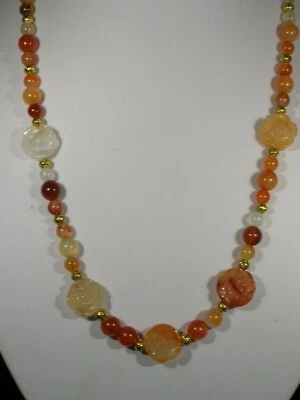 20" Carnelian Bead Necklace Foto 1 de 2