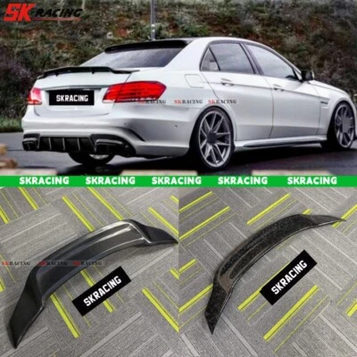 FOR 2010-2016 MERCEDES BENZ W212 E63 SEDAN BLACK /CARBON FIBER TRUNK SPOILER - Image 1 of 4
