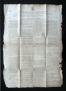 Grida Repubblica Cisalpina Poste Uffici Postali Cambio Cavalli Lettere 1800 - Foto 1 di 1