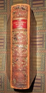 RARE: 1864 THE GENTLEMAN'S HOUSE deluxe leather, 44 fold-out plans, architecture - Picture 1 of 12