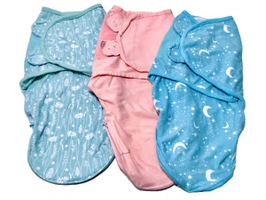 Hooyax Baby Girls 3 Pack Swaddle Blankets Small (0-3M) Easy Change Adjustable - Picture 1 of 8