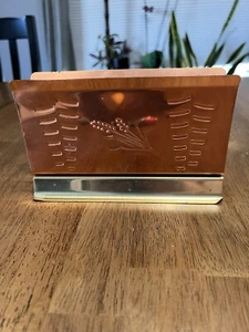Vintage Mid Century Modern Coppercraft Guild Copper Napkin Holder Wheat - *READ* - Picture 1 of 11
