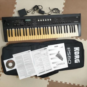 Korg PS60 Synthesizer Keyboard 61-Key Test Completed With Adapter - Picture 1 of 3
