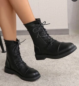 Circus by Sam Edelman Womens Black Military Boots w/ Sparkle Trim Size 11 NEW - Picture 1 of 8