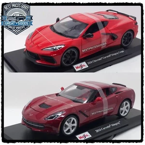 Maisto 1:18 Scale Corvette Stingray Coupe Set of 2 Diecast Model Car - Picture 1 of 6