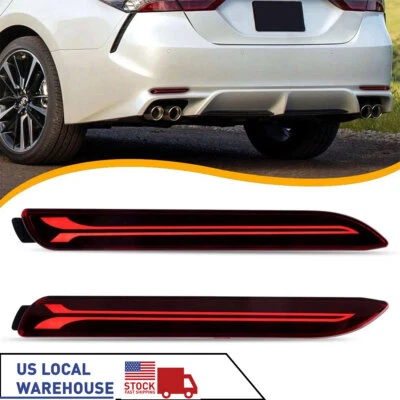 Rear Bumper LED Reflector Brake Lights For Toyota RAV4 2019-2021 LH RH Pair - Image 1 of 4