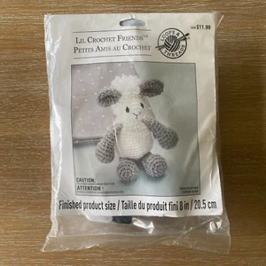 Lamb Lil Crochet Friends Kit by Loops & Threads 8" Tall | new - Picture 1 of 2