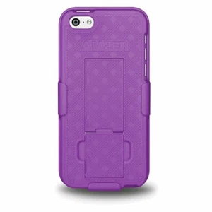 Amzer Shellster Shell Holster Combo Case Cover for Apple iPhone 5C with Stand - Picture 1 of 4