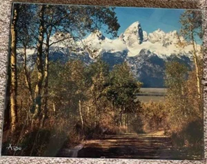 Foto enmarcada calendario Grand Teton agosto 2022 8,5X11 "Road to Shadow Mountain" - Imagen 1 de 5