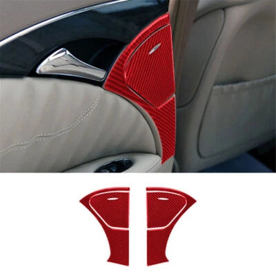Cubierta de reposabrazos de fibra de carbono roja para Mercedes-Benz W211 2003-2009 Foto 1 de 4
